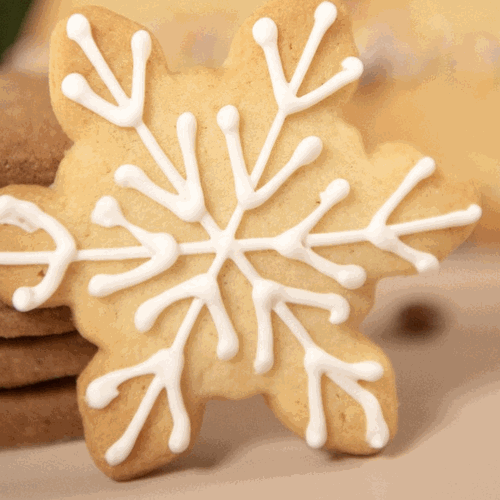Flocons à l'orange glacés