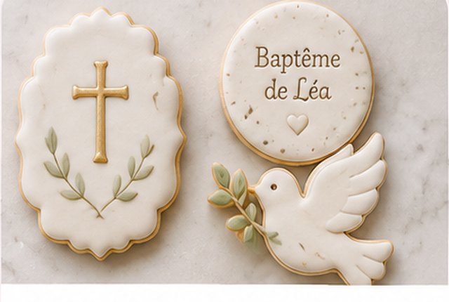 Biscuits de baptême et communion personnalisés